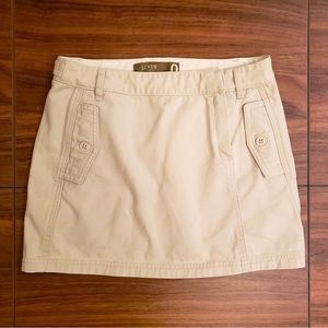 J. Crew Beige Khaki Vintage Mini Skirt